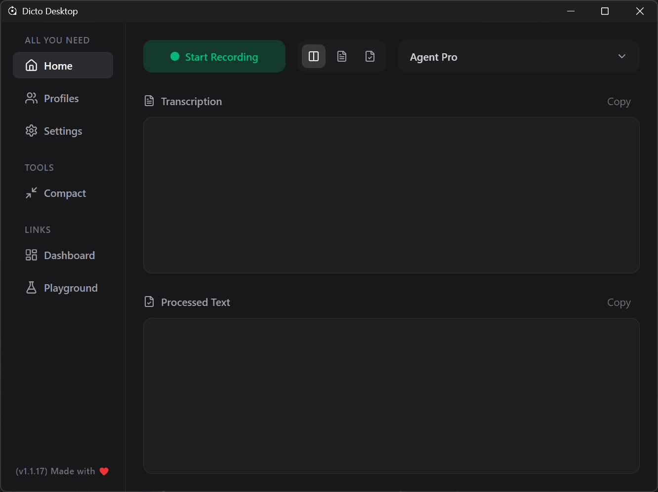 Dicto Desktop Application